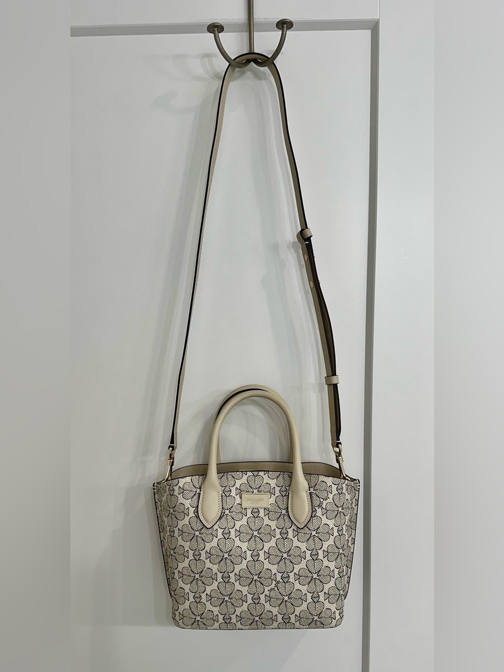 kate spade Cream Floral-Print Shoulder Tote with Adjustable Strap